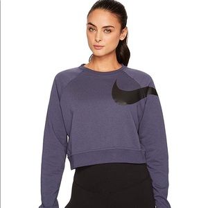 Nike women swoosh versa sweatshirt blue. Sz Large